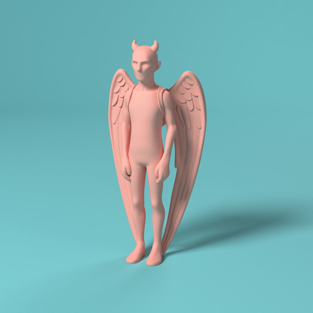 Riven - L'Angelo Caduto Scamarcia Design – colore Rosa, stampa 3D in bio-PLA