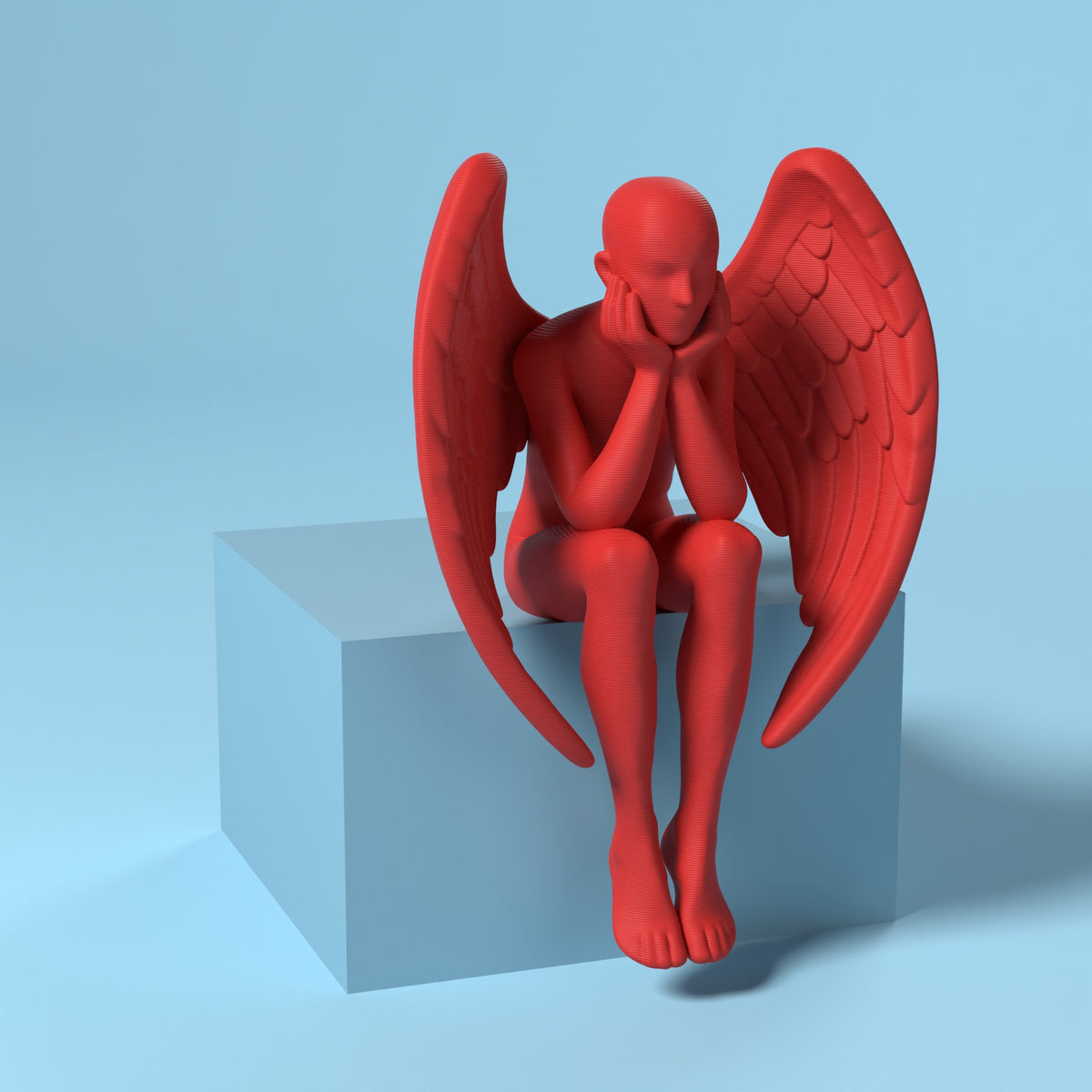 Aurel - Angelo della Luce Scamarcia Design – colore Rosso, stampa 3D in bio-PLA