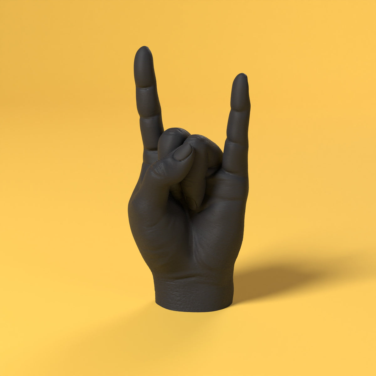 La Mano - Gesto delle Corna Scamarcia Design – colore Nero, stampa 3D in bio-PLA