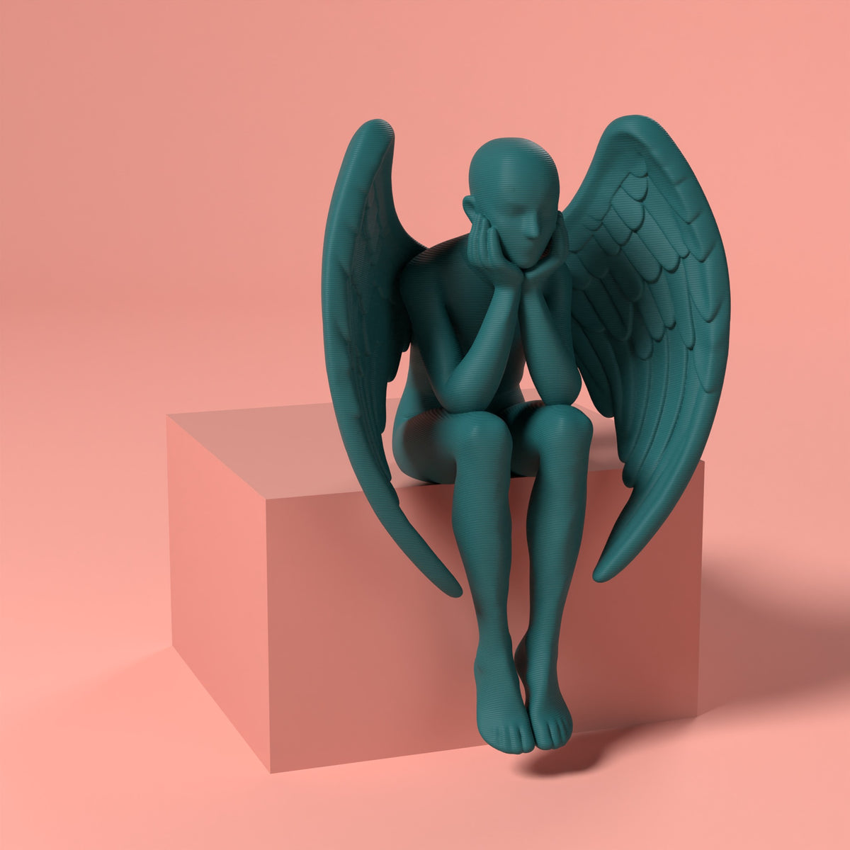 Aurel - Angelo della Luce Scamarcia Design – colore Verde Petrolio, stampa 3D in bio-PLA