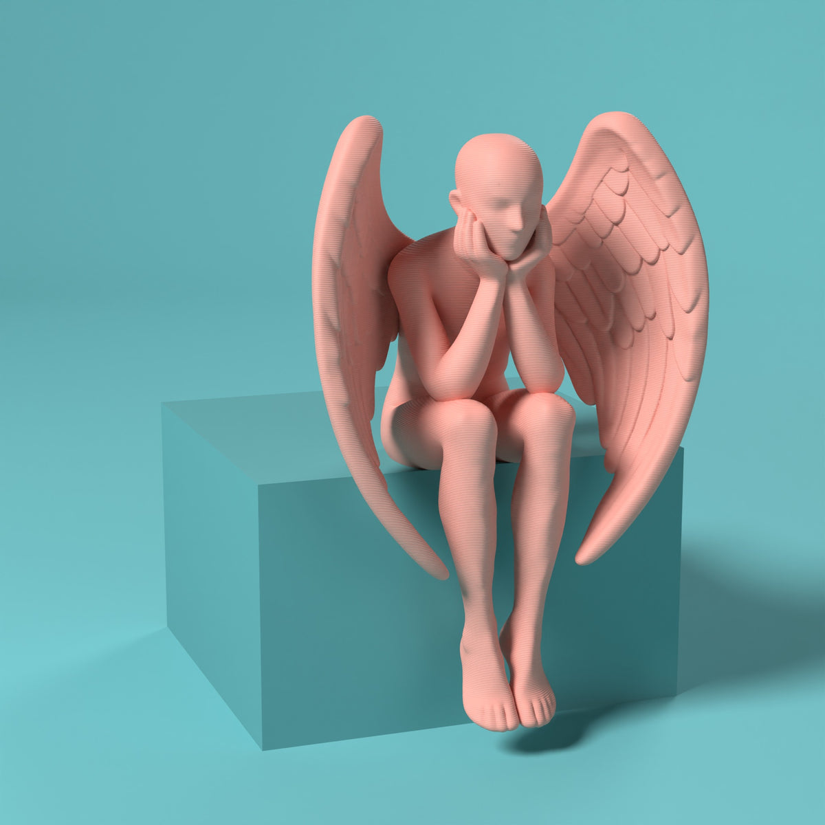 Aurel - Angelo della Luce Scamarcia Design – colore Rosa, stampa 3D in bio-PLA