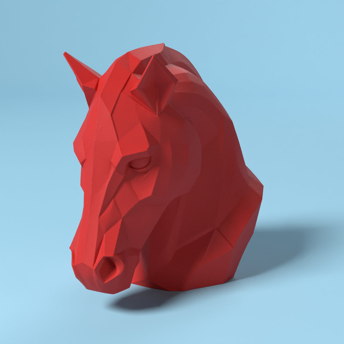 Testa di Cavallo Scamarcia Design – colore Rosso, stampa 3D in bio-PLA