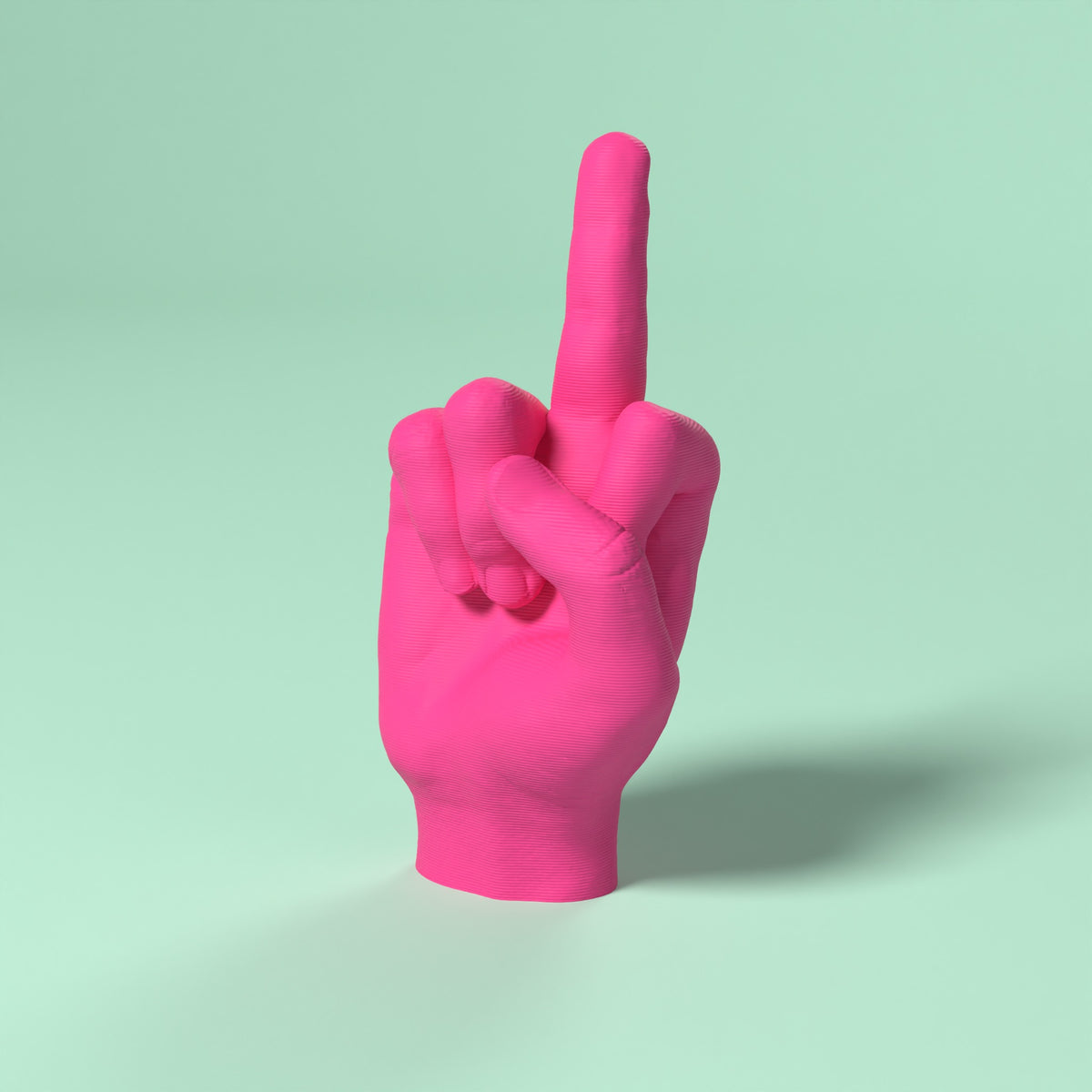 Il Dito - Digitus Impudicus Scamarcia Design – colore Rosa Fluo, stampa 3D in bio-PLA