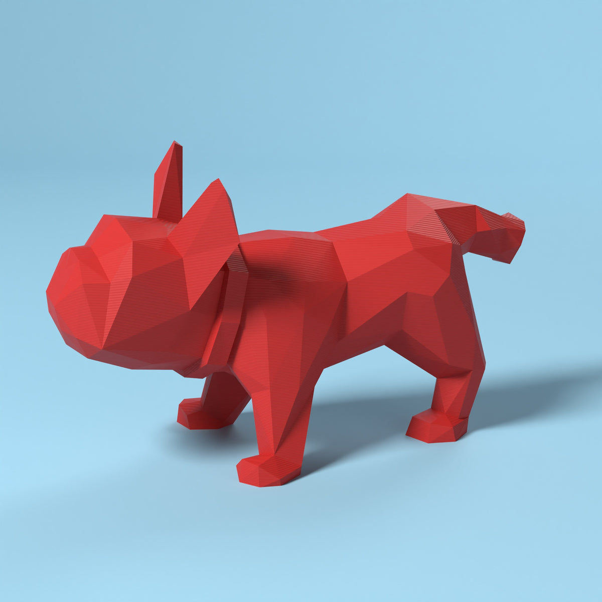 Timmy il Bulldog Francese territoriale Scamarcia Design – colore Rosso, stampa 3D in bio-PLA