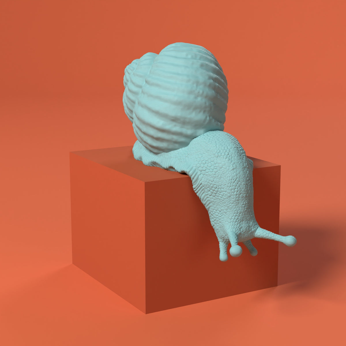Che Lumaca! Testa in Giù Scamarcia Design – colore Turchese, stampa 3D in bio-PLA