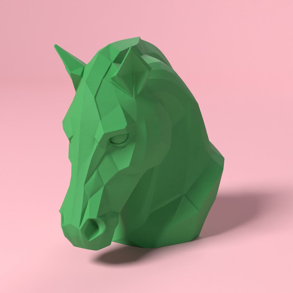 Testa di Cavallo Scamarcia Design – colore Verde, stampa 3D in bio-PLA