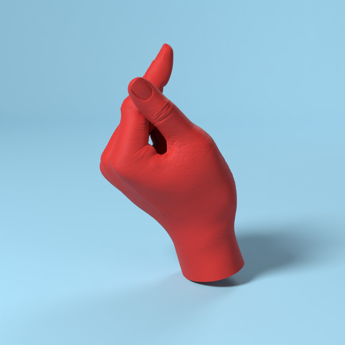 Gesto di Amore - Korean Heart Scamarcia Design – colore Rosso, stampa 3D in bio-PLA