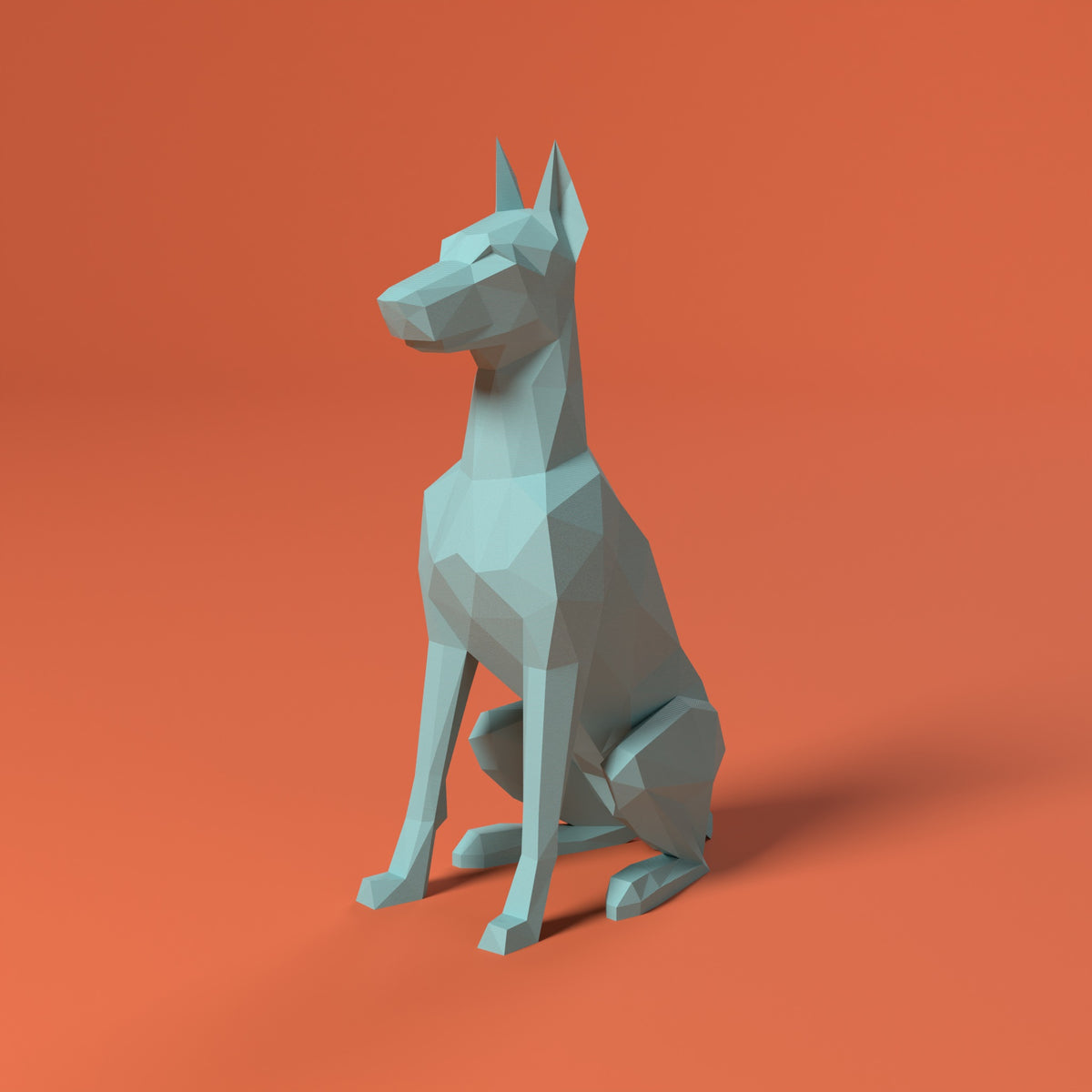 Cane da Guardia Dobermann Scamarcia Design – colore Turchese, stampa 3D in bio-PLA