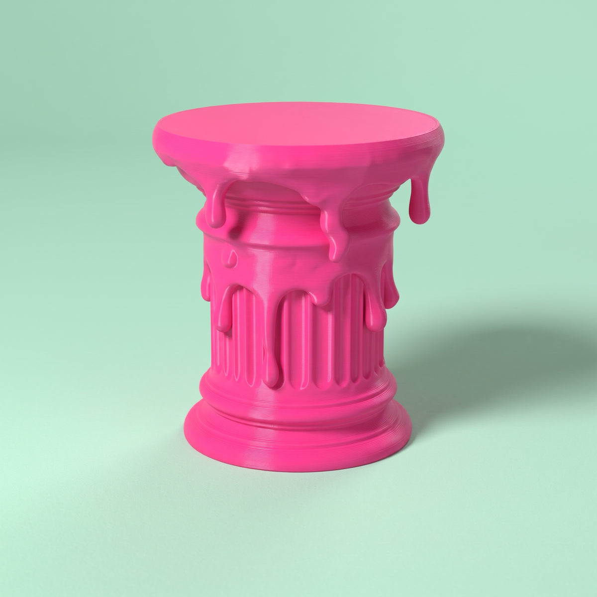 Tavolino Marmo Liquido rosa fluo
