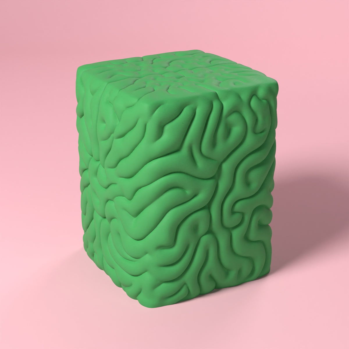 Brainstool - Tavolino. Sgabello. Scamarcia Design – colore Verde, stampa 3D in bio-PLA