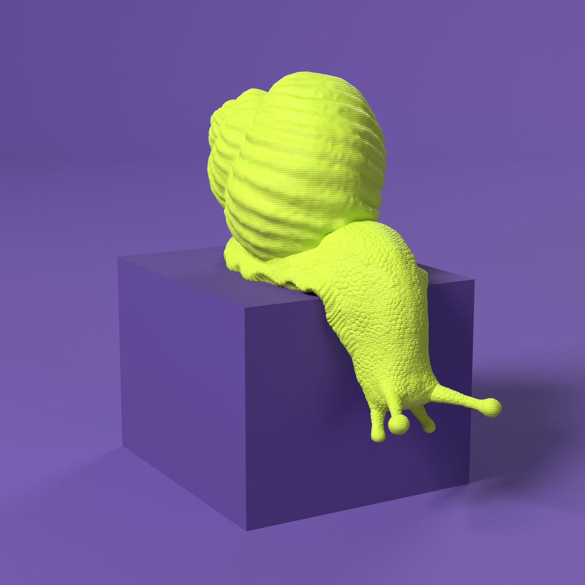 Che Lumaca! Testa in Giù Scamarcia Design – colore Giallo Fluo, stampa 3D in bio-PLA