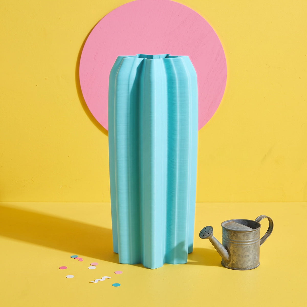 Portaombrelli Cactus Scamarcia Design – colore Turchese, foto pop color block