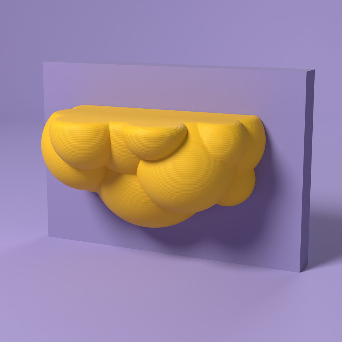 Mensola Nuvola Scamarcia Design – colore Giallo, stampa 3D in bio-PLA