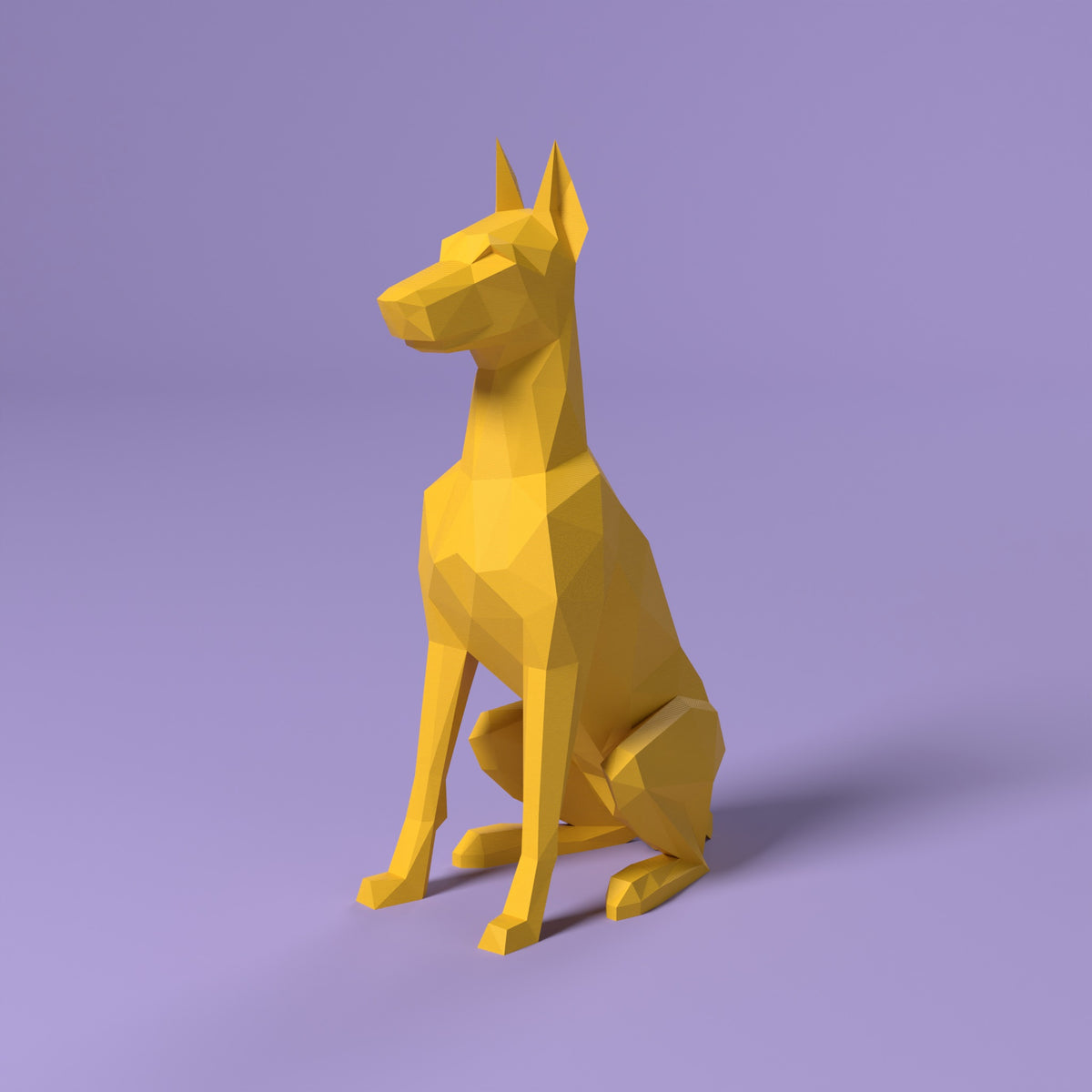 Cane da Guardia Dobermann Scamarcia Design – colore Giallo, stampa 3D in bio-PLA