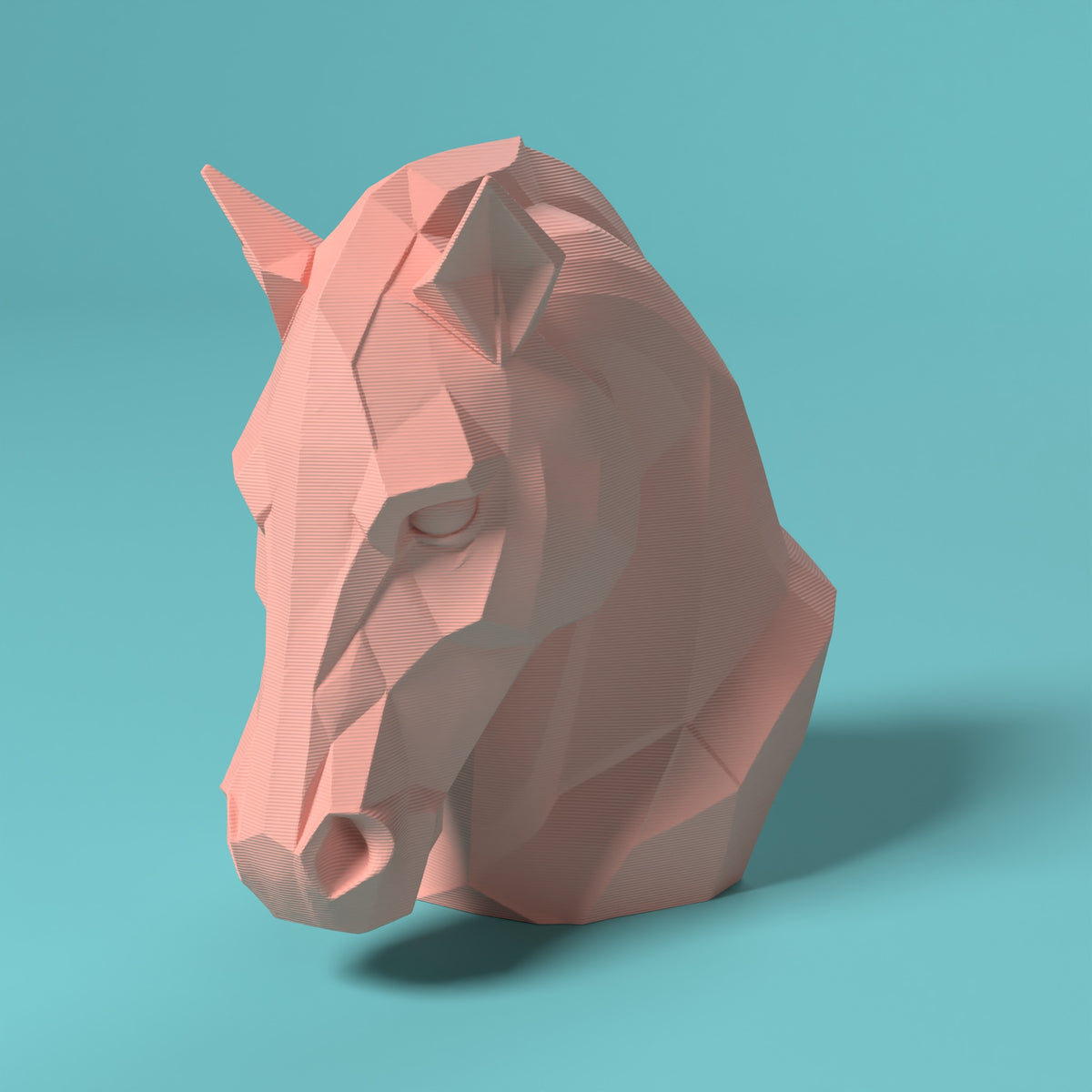Testa di Cavallo Scamarcia Design – colore Rosa, stampa 3D in bio-PLA