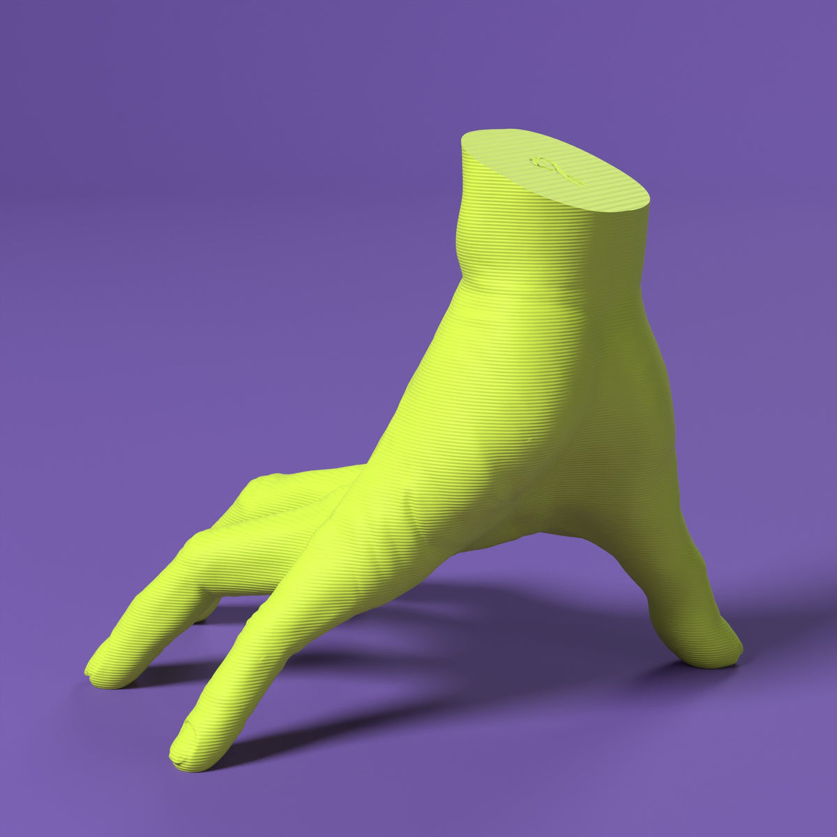 Mano Mano - la Cosa della famiglia Addams Scamarcia Design – colore Giallo Fluo, stampa 3D in bio-PLA