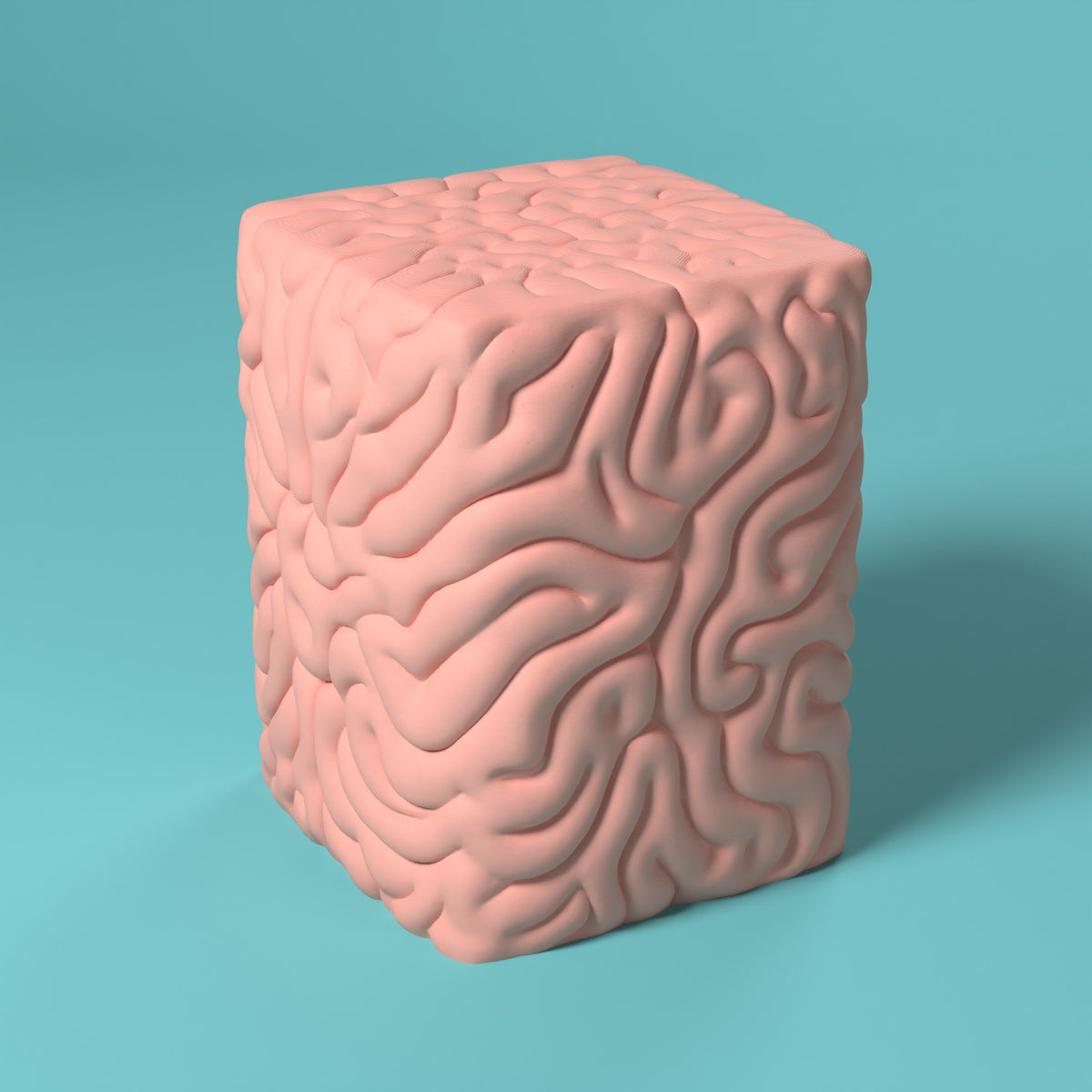 Brainstool - Tavolino. Sgabello. Scamarcia Design – colore Rosa, stampa 3D in bio-PLA