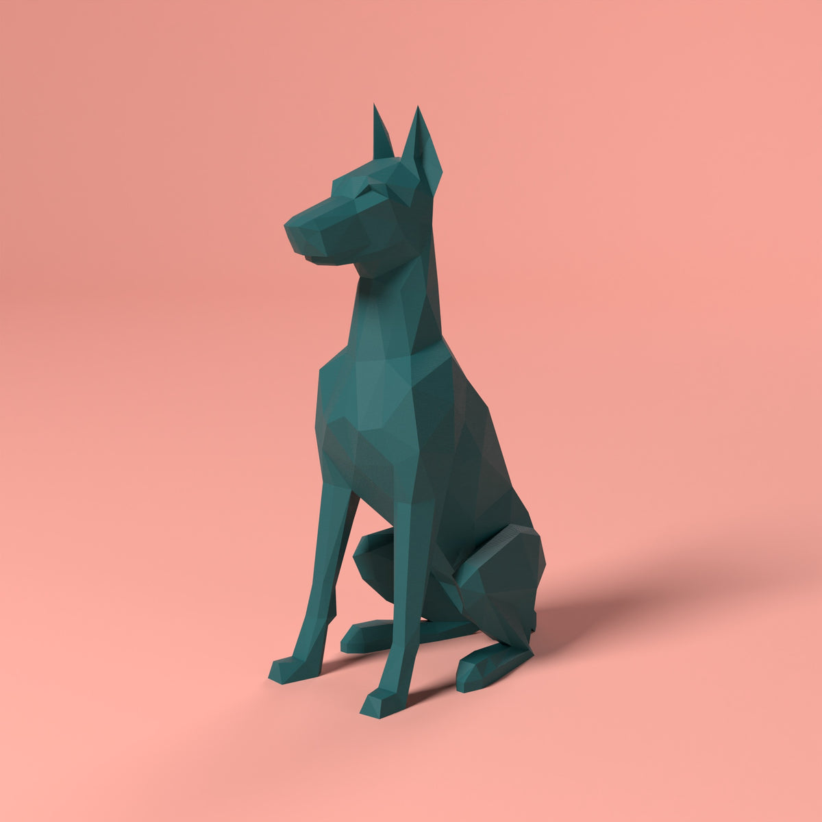 Cane da Guardia Dobermann Scamarcia Design – colore Verde Petrolio, stampa 3D in bio-PLA
