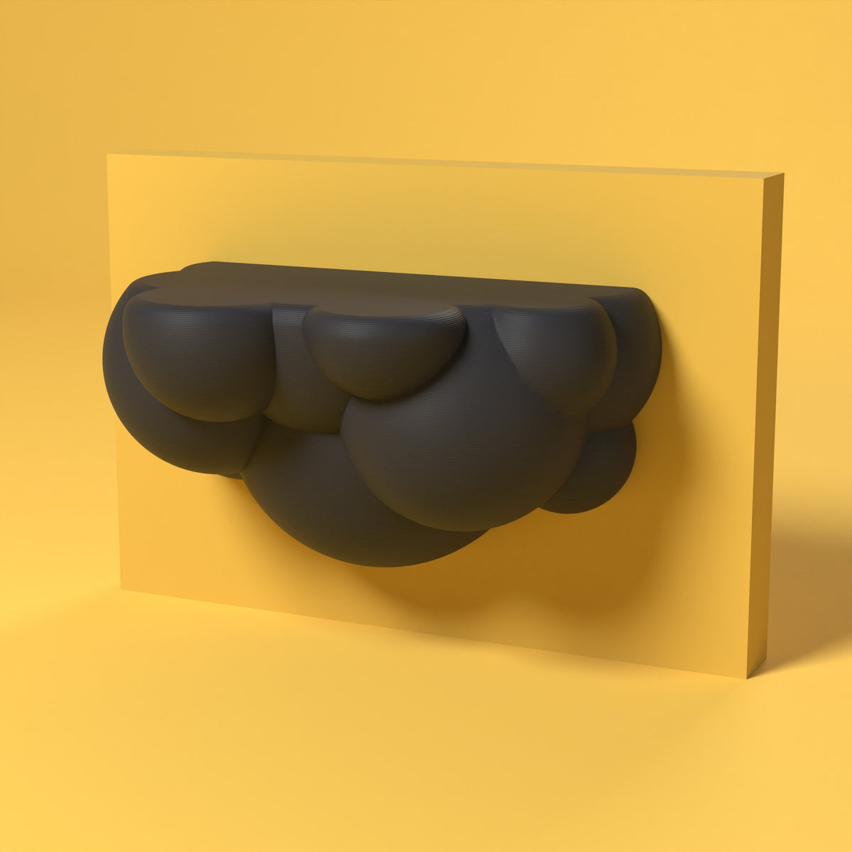 Mensola Nuvola Scamarcia Design – colore Nero, stampa 3D in bio-PLA