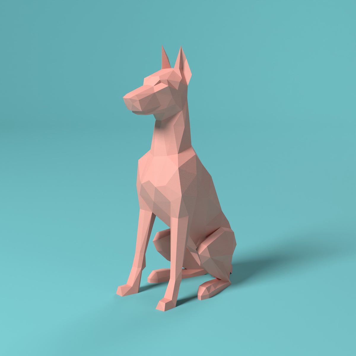 Cane da Guardia Dobermann Scamarcia Design – colore Rosa, stampa 3D in bio-PLA
