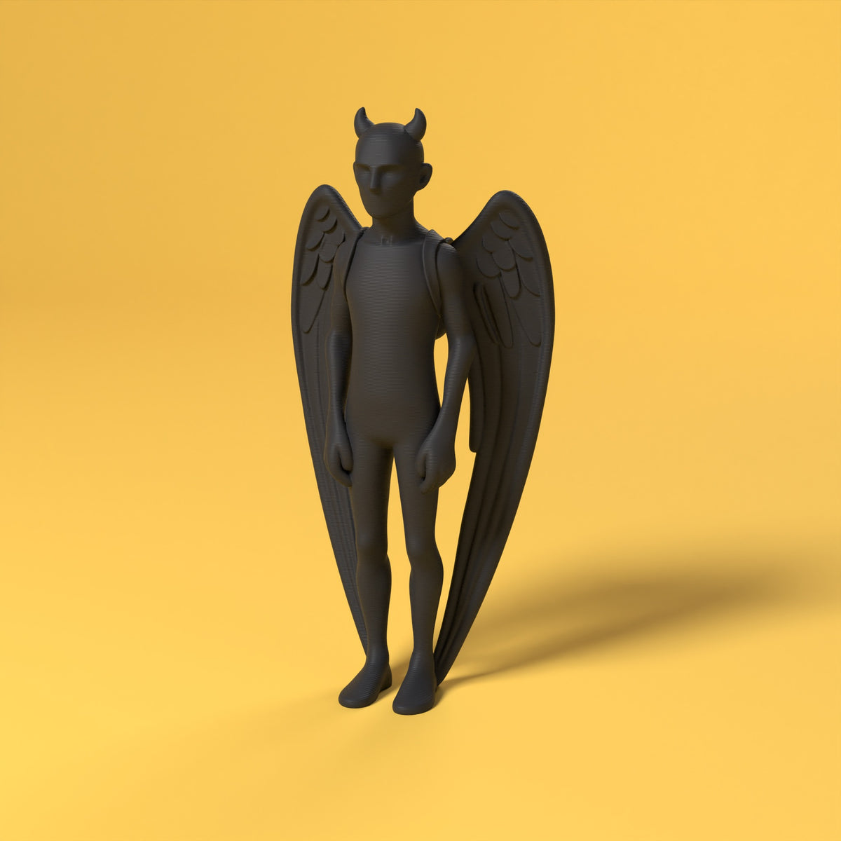 Riven - L'Angelo Caduto Scamarcia Design – colore Nero, stampa 3D in bio-PLA