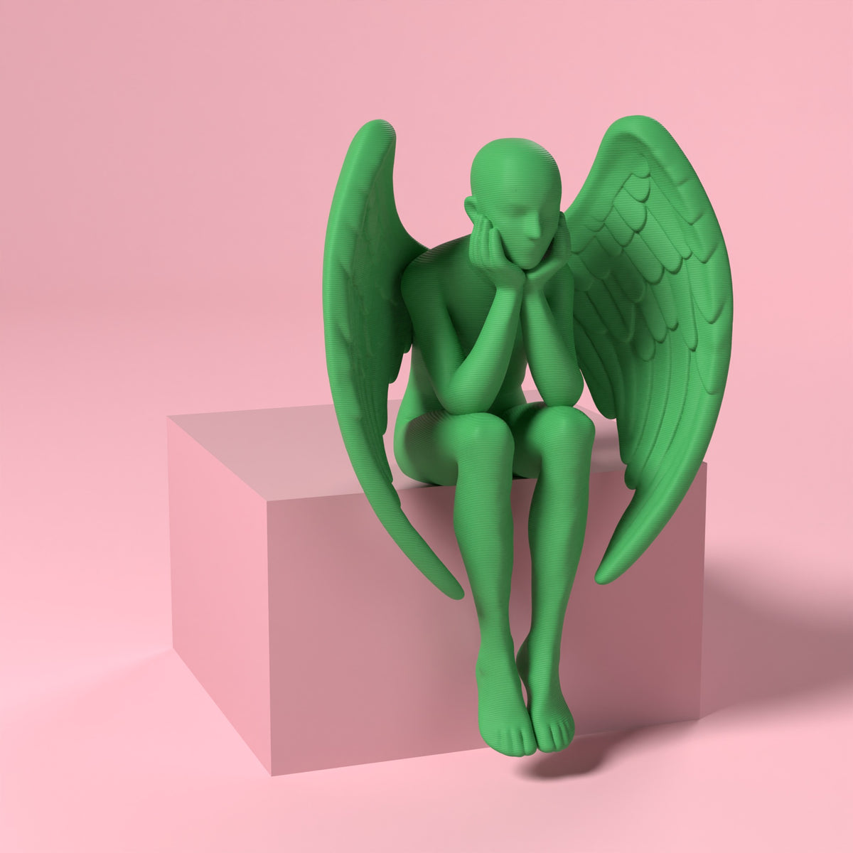 Aurel - Angelo della Luce Scamarcia Design – colore Verde, stampa 3D in bio-PLA