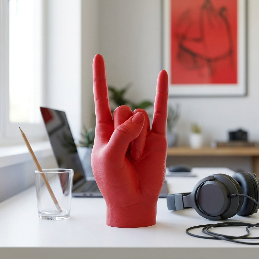 La Mano Gesto delle Corna su scrivania - lifestyle