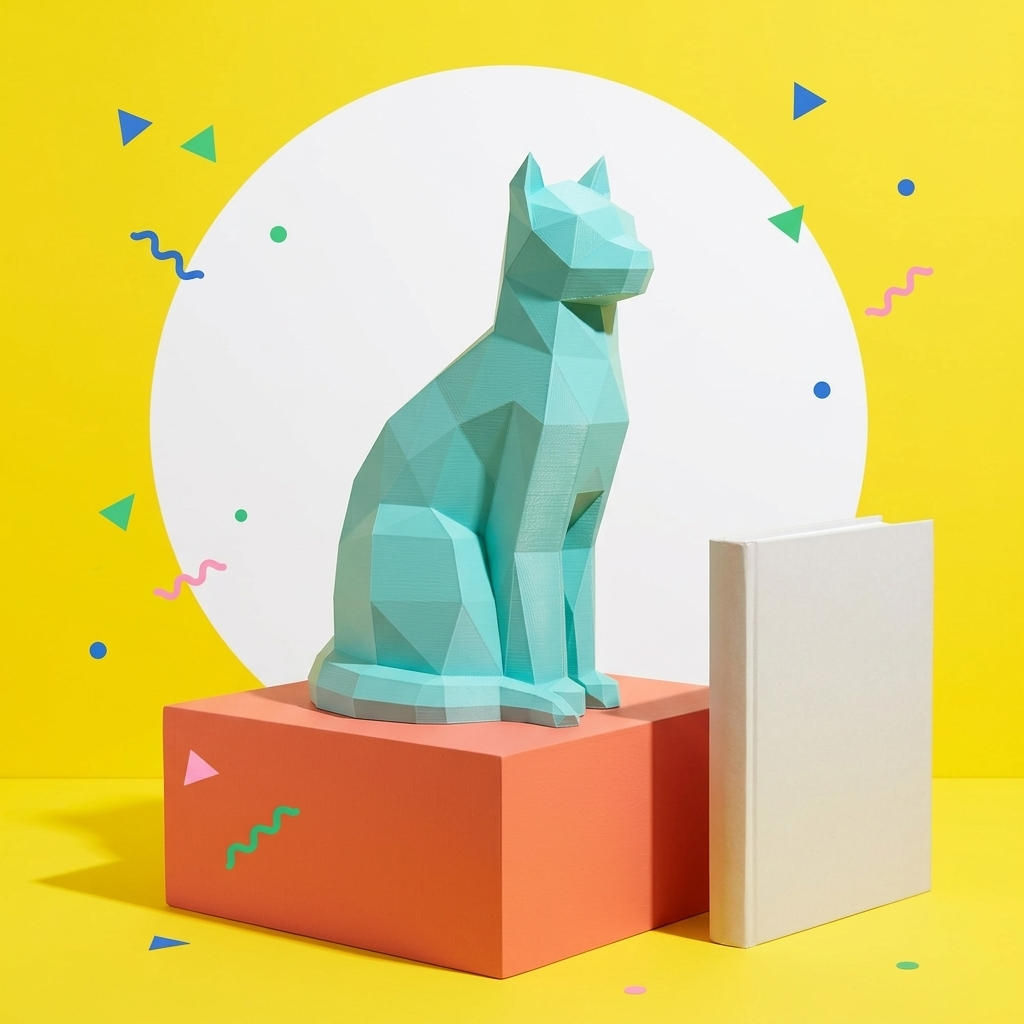 Gatto da Guardia low-poly - pop art