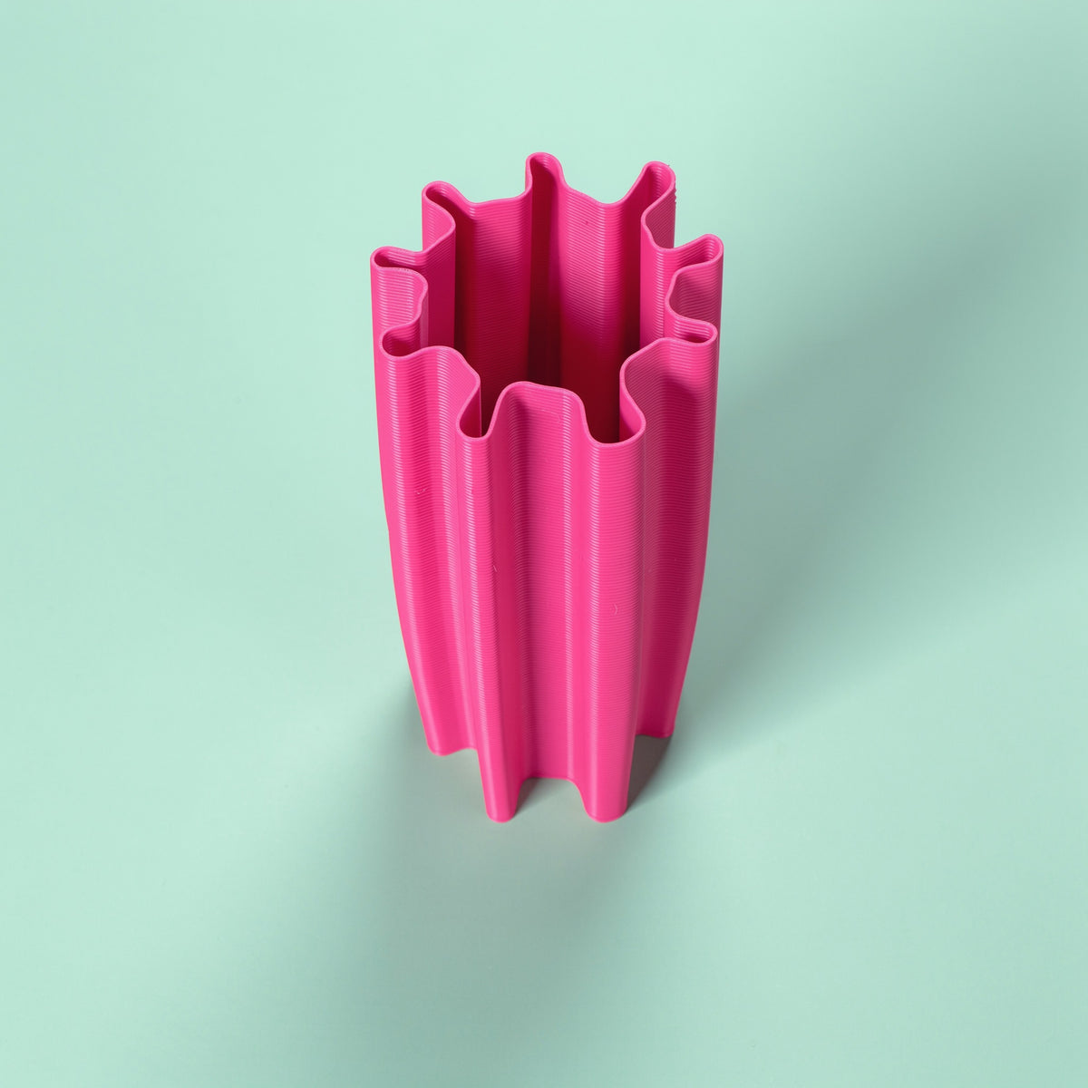 Portaombrelli Corallo Scamarcia Design visto dall'alto – colore Rosa Fluo
