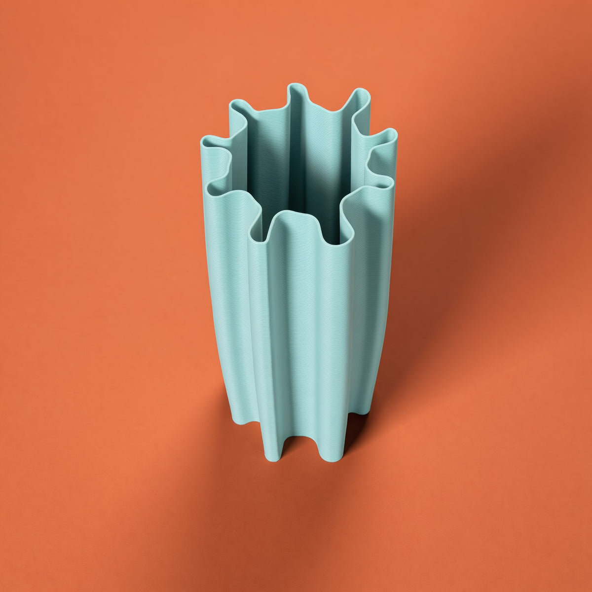 Portaombrelli Corallo Scamarcia Design visto dall'alto – colore Turchese
