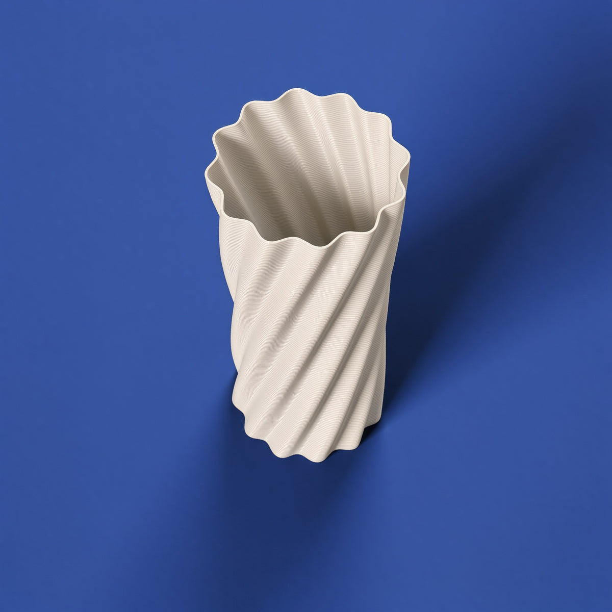 Portaombrelli Rigatone Scamarcia Design visto dall'alto – colore Bianco