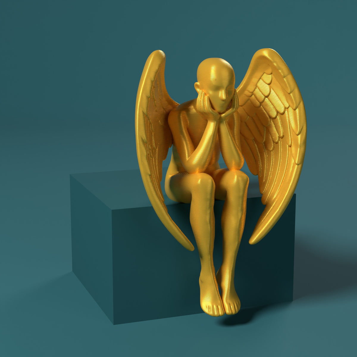 Aurel - Angelo della Luce Scamarcia Design – colore Oro, stampa 3D in bio-PLA