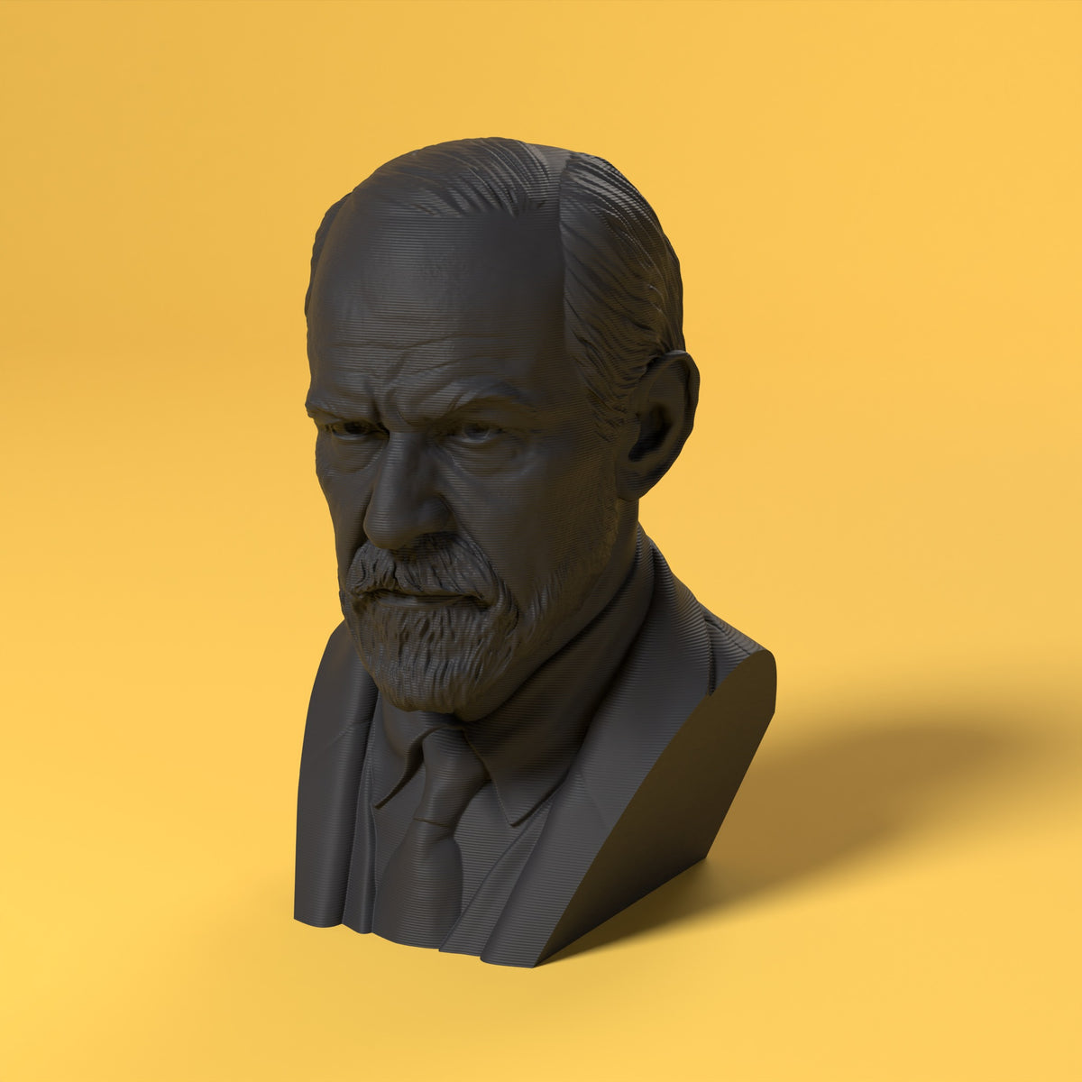 Busto Sigmund Freud Scamarcia Design – colore Nero, stampa 3D in bio-PLA