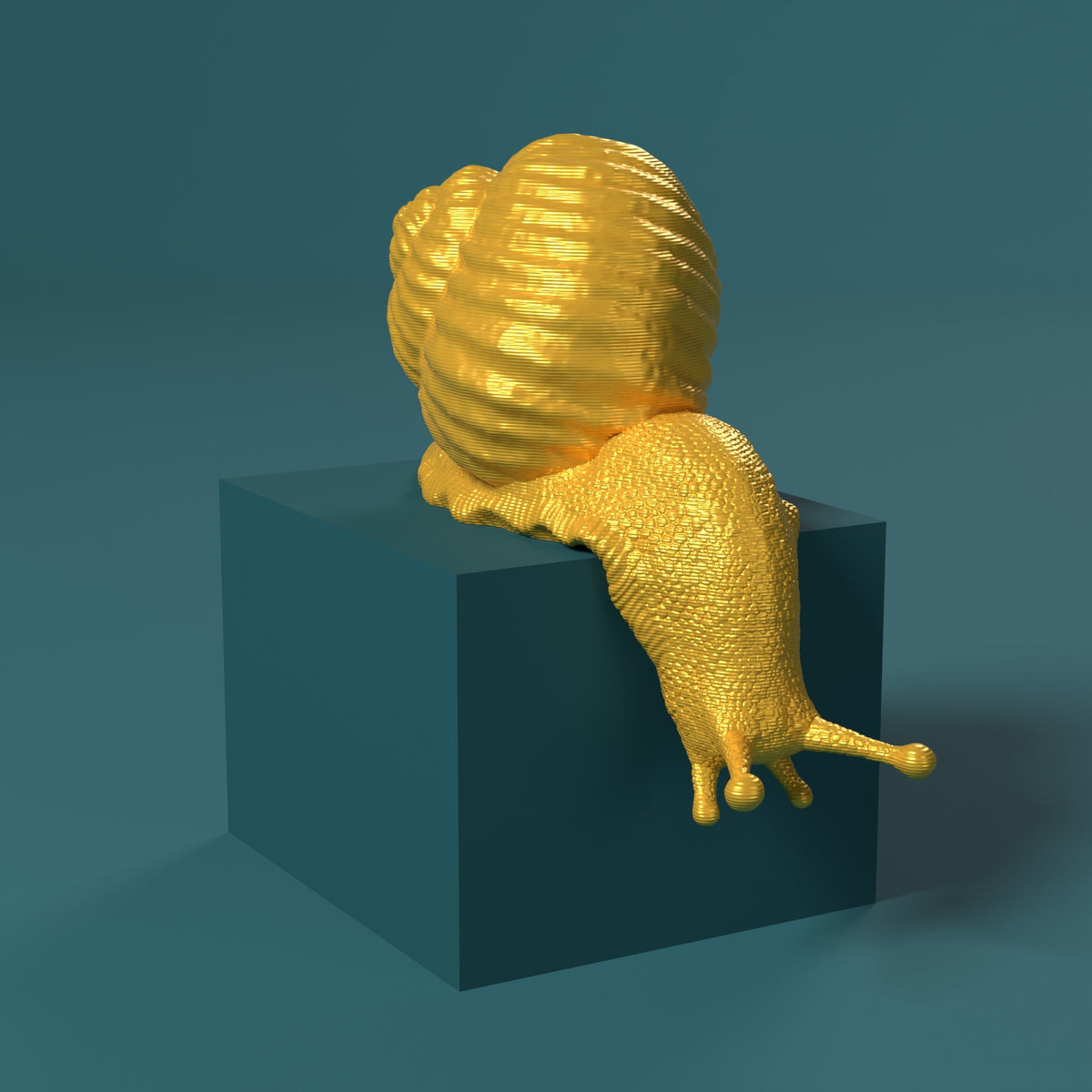 Che Lumaca! Testa in Giù Scamarcia Design – colore Oro, stampa 3D in bio-PLA