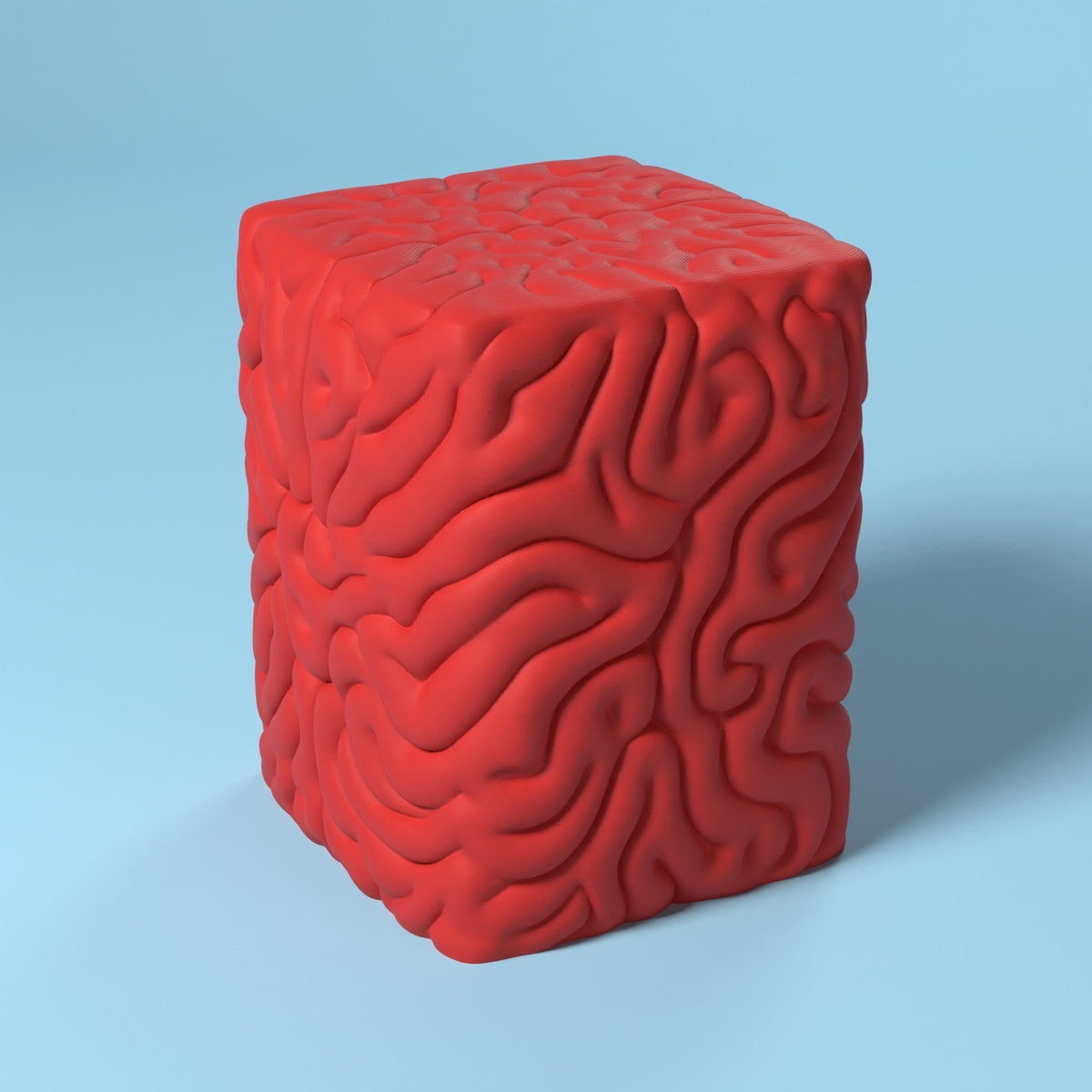 Brainstool - Tavolino. Sgabello. Scamarcia Design – colore Rosso, stampa 3D in bio-PLA
