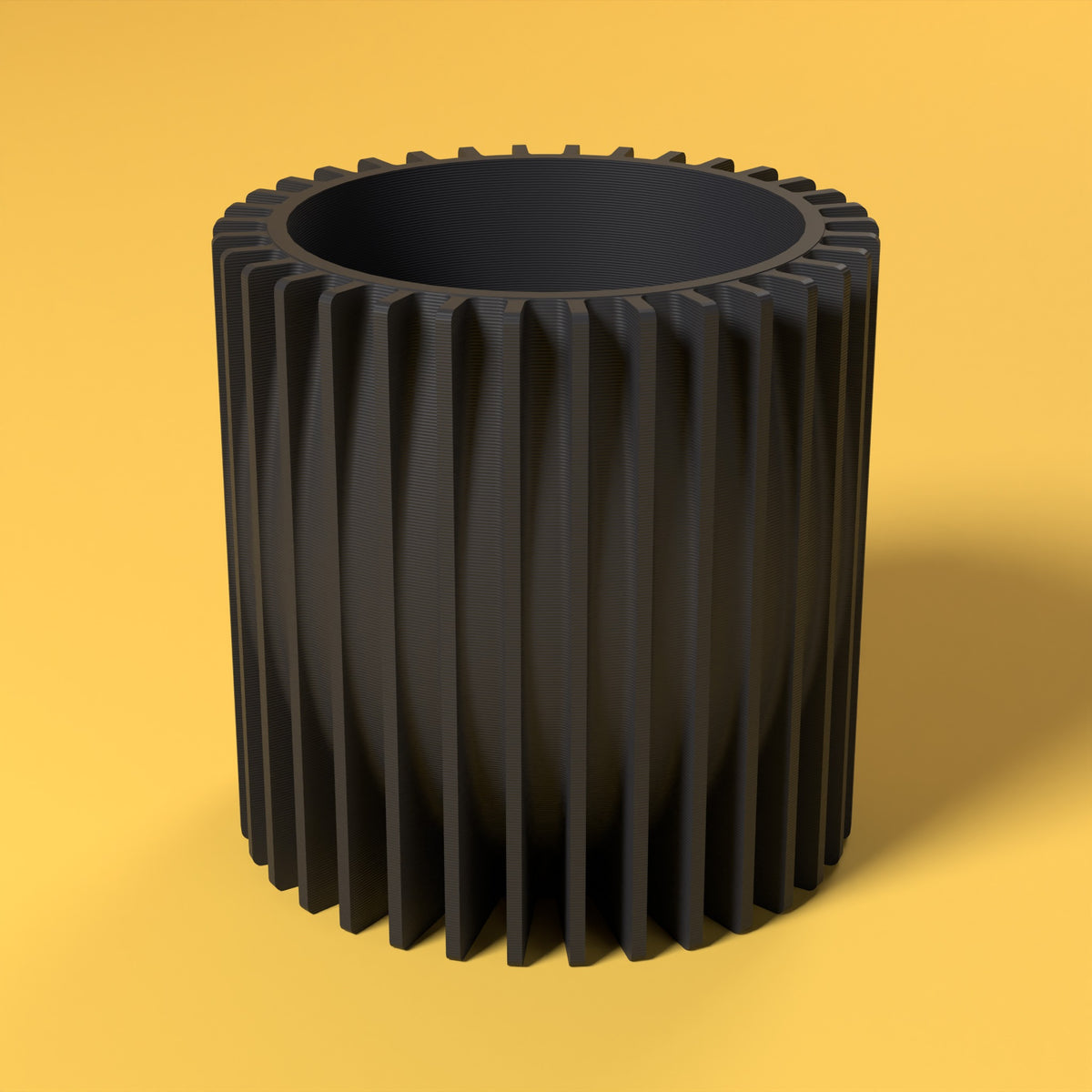 Riflesso - Porta Vaso Bio Scamarcia Design – colore Nero, stampa 3D in bio-PLA