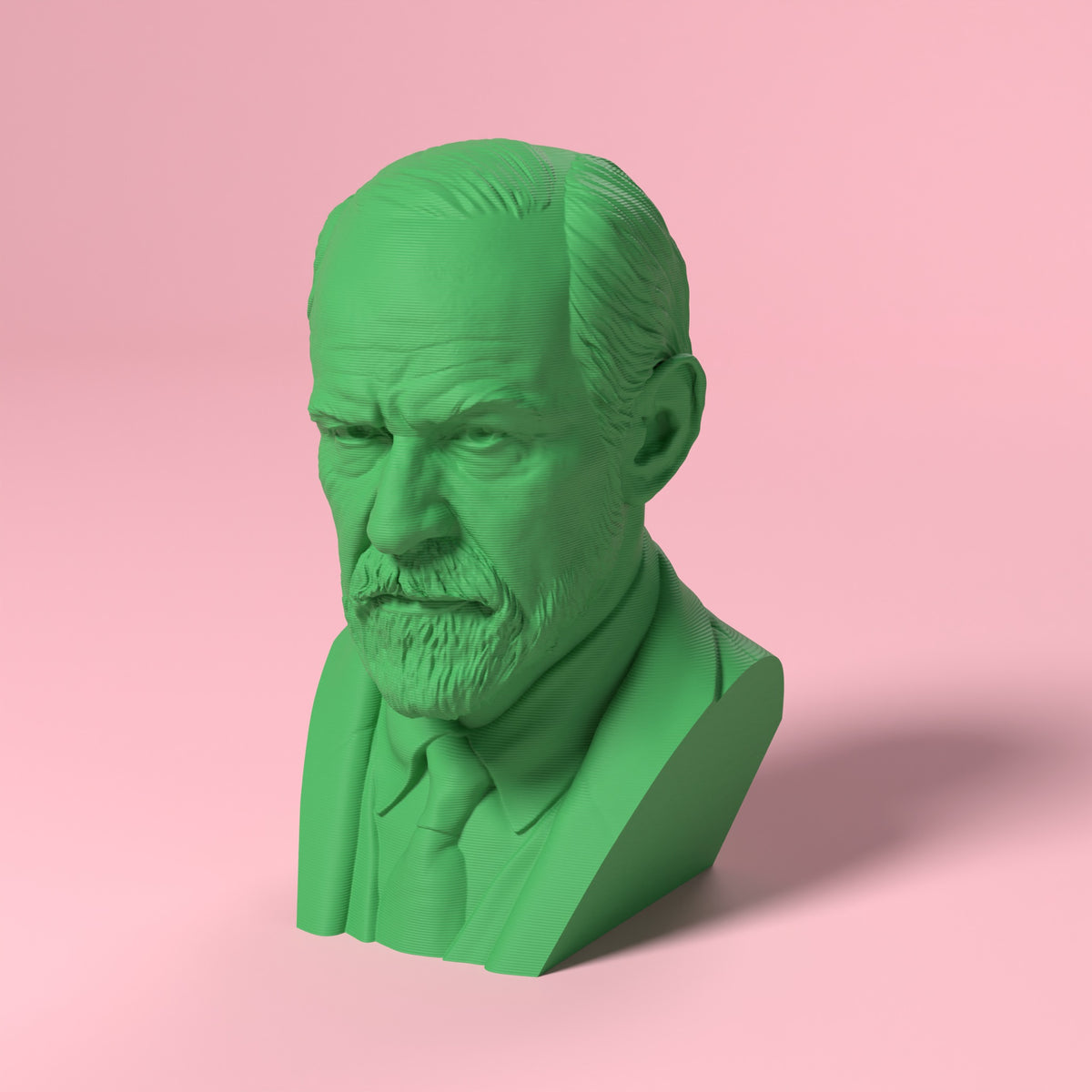 Busto Sigmund Freud Scamarcia Design – colore Verde, stampa 3D in bio-PLA