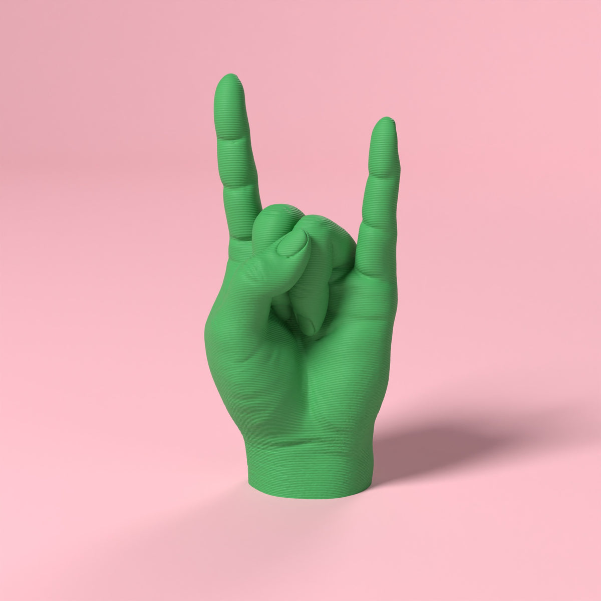 La Mano - Gesto delle Corna Scamarcia Design – colore Verde, stampa 3D in bio-PLA