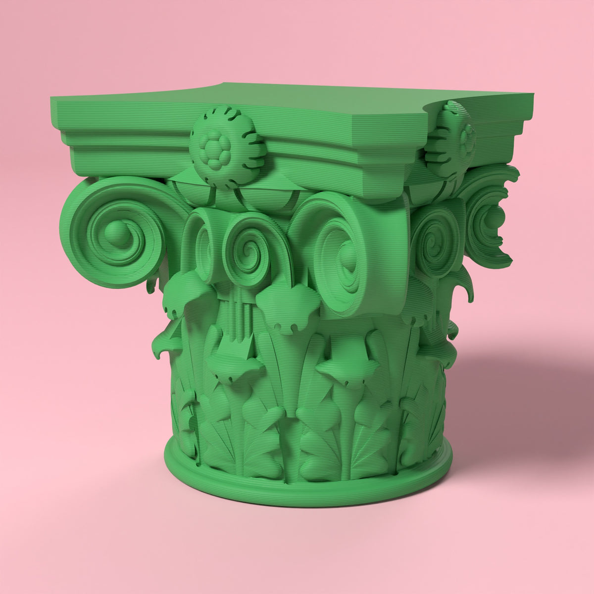 Corinzio - Mensola/Alzata Bio Scamarcia Design – colore Verde, stampa 3D in bio-PLA