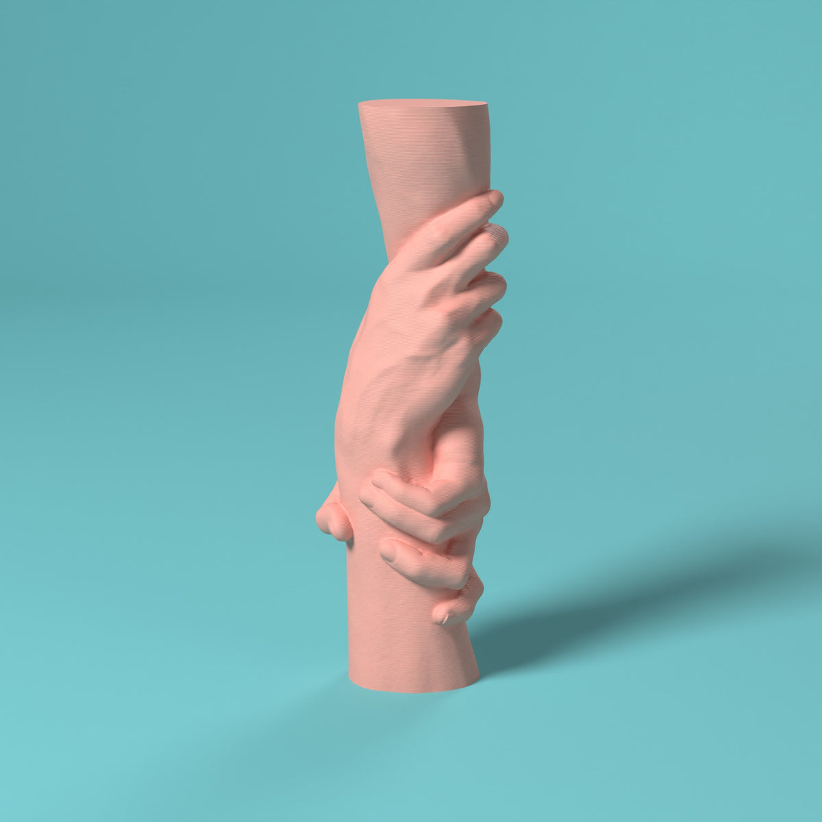 Scultura Legame - L'Arte di tenersi stretti Scamarcia Design – colore Rosa, stampa 3D in bio-PLA