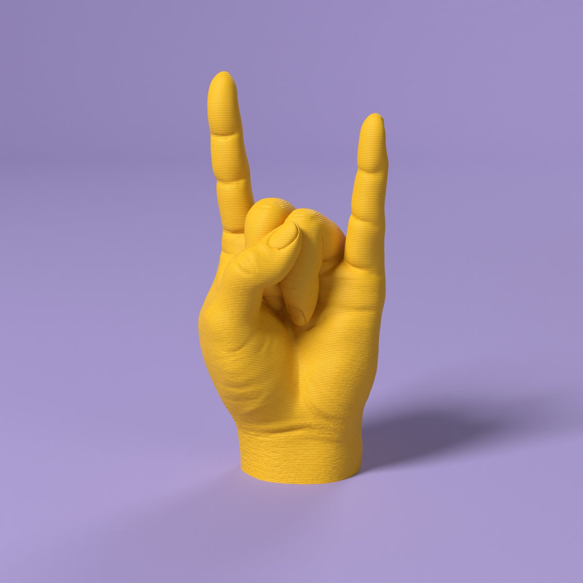 La Mano - Gesto delle Corna Scamarcia Design – colore Giallo, stampa 3D in bio-PLA