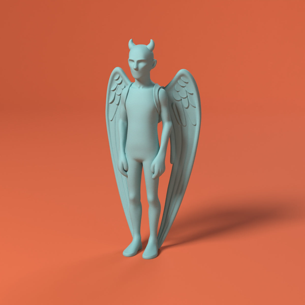 Riven - L'Angelo Caduto Scamarcia Design – colore Turchese, stampa 3D in bio-PLA