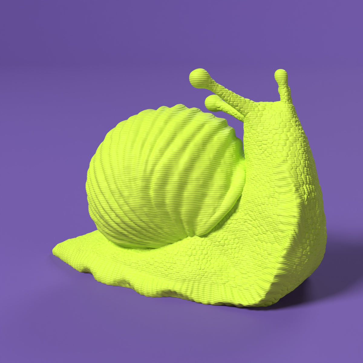 Che Lumaca! Testa in Su Scamarcia Design – colore Giallo Fluo, stampa 3D in bio-PLA