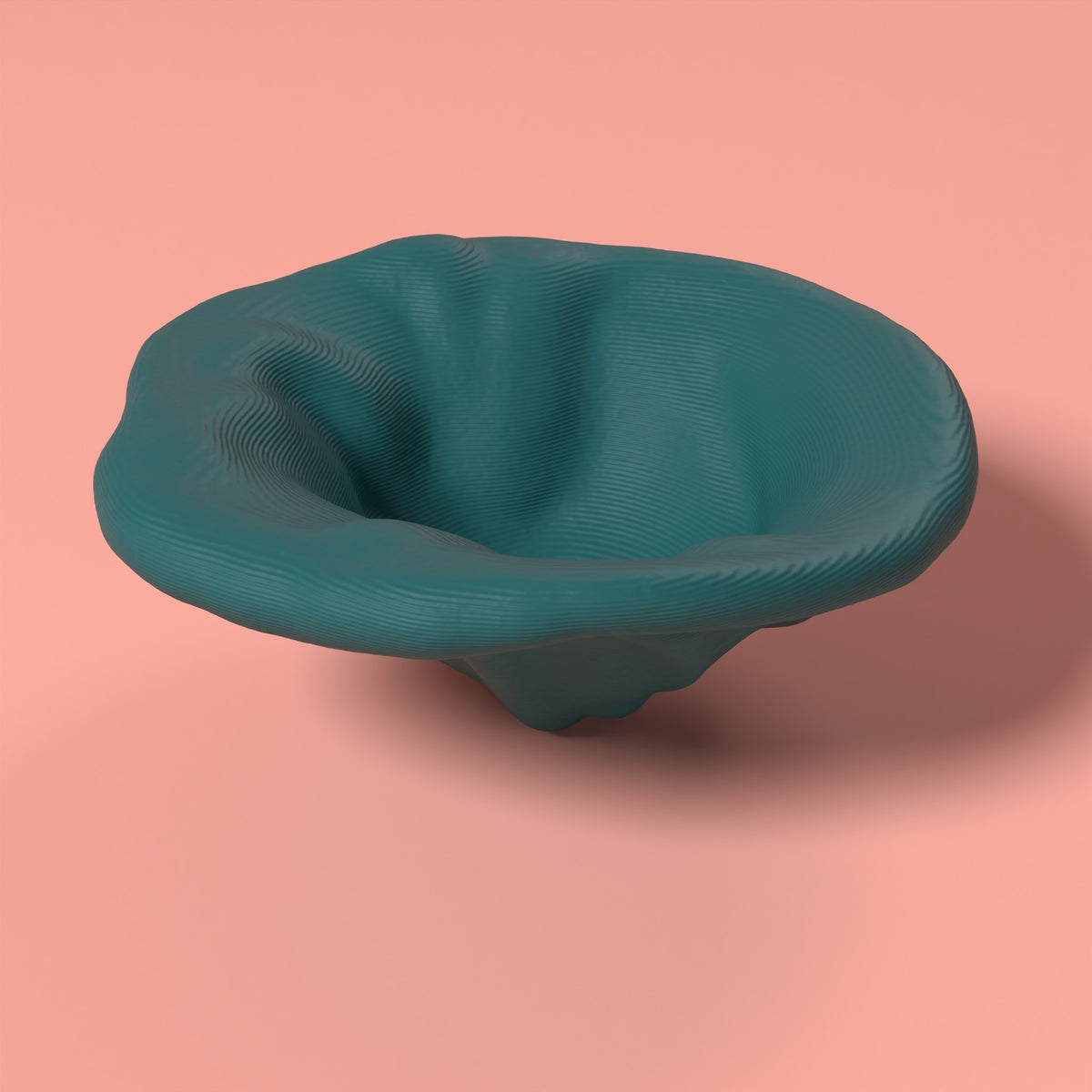 Orecchietta - Centrotavola Scamarcia Design – colore Verde Petrolio, stampa 3D in bio-PLA