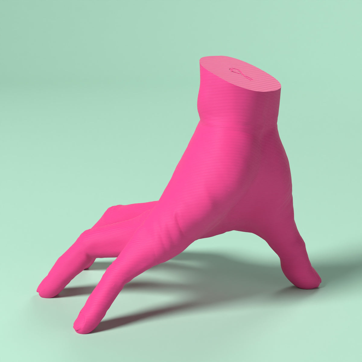 Mano Mano - la Cosa della famiglia Addams Scamarcia Design – colore Rosa Fluo, stampa 3D in bio-PLA