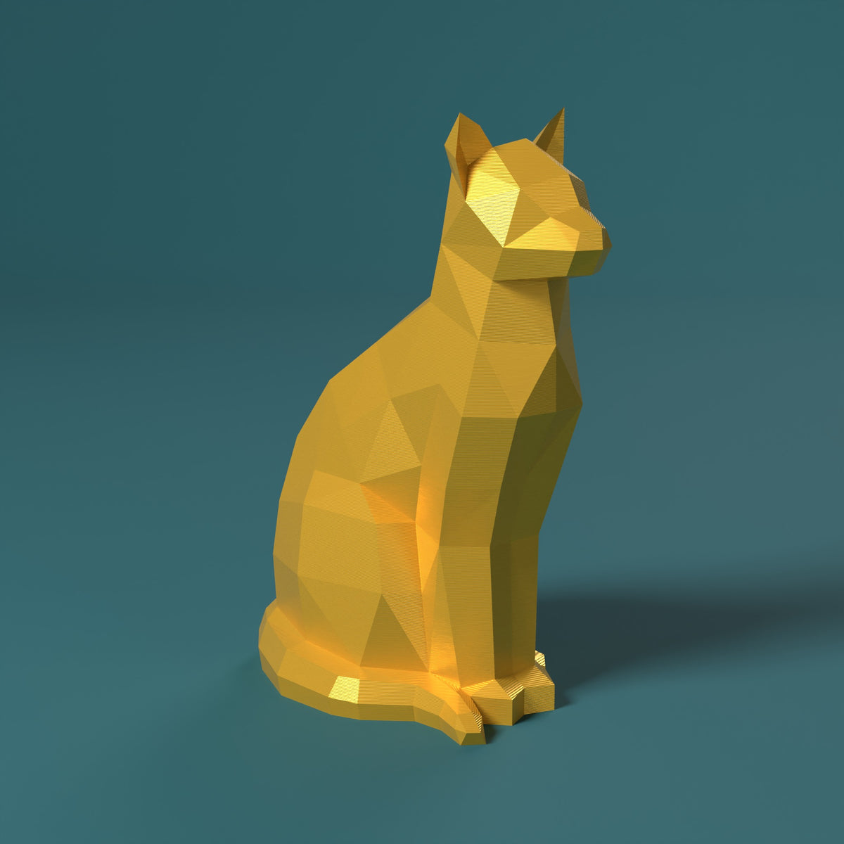 Gatto da Guardia Scamarcia Design – colore Oro, stampa 3D in bio-PLA