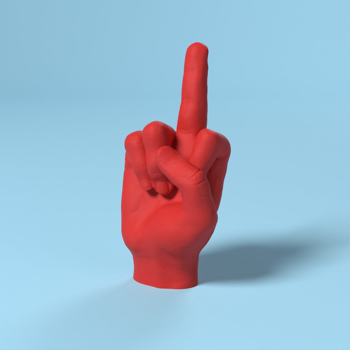 Il Dito - Digitus Impudicus Scamarcia Design – colore Rosso, stampa 3D in bio-PLA