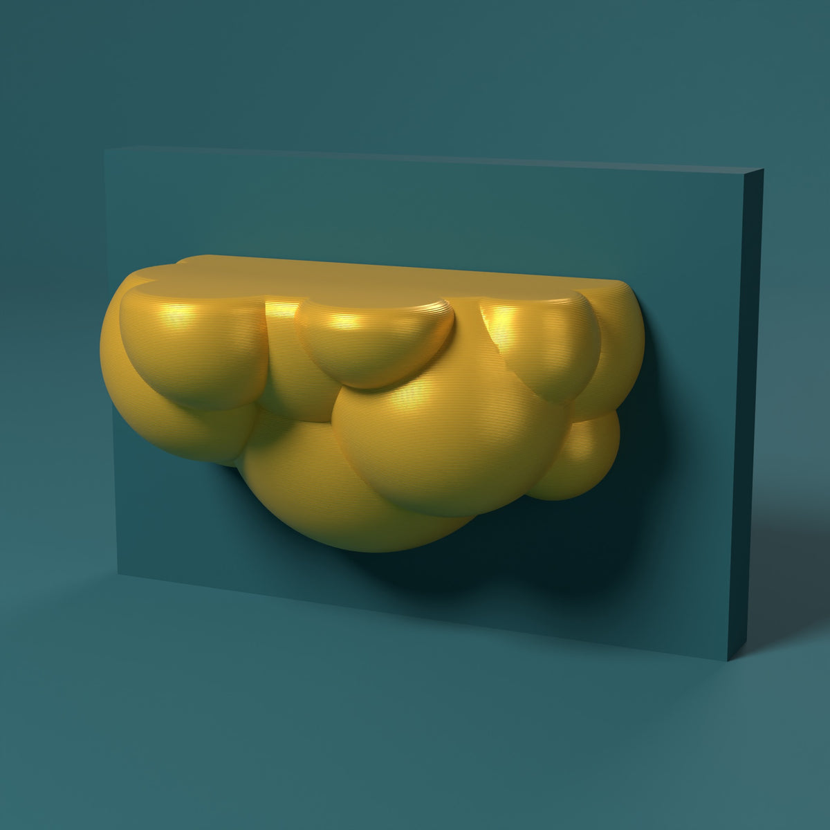 Mensola Nuvola Scamarcia Design – colore Oro, stampa 3D in bio-PLA