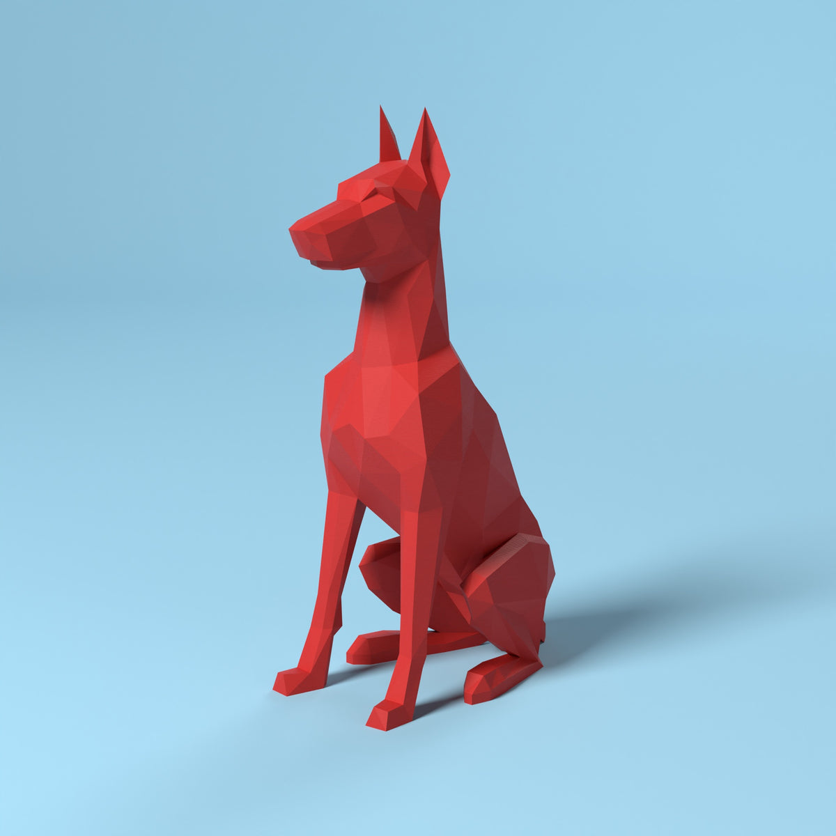 Cane da Guardia Dobermann Scamarcia Design – colore Rosso, stampa 3D in bio-PLA