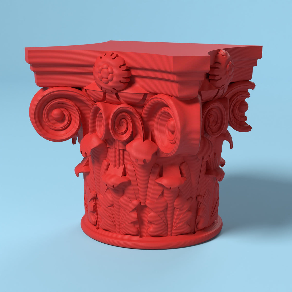 Corinzio - Mensola/Alzata Bio Scamarcia Design – colore Rosso, stampa 3D in bio-PLA